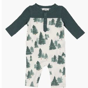 Angel Dear Romper - Forest with Contrast Sleeves